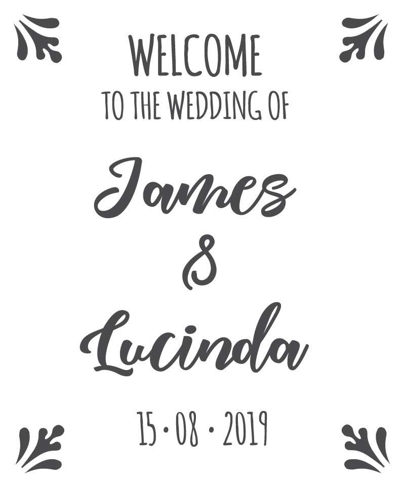 Wedding sign template 01