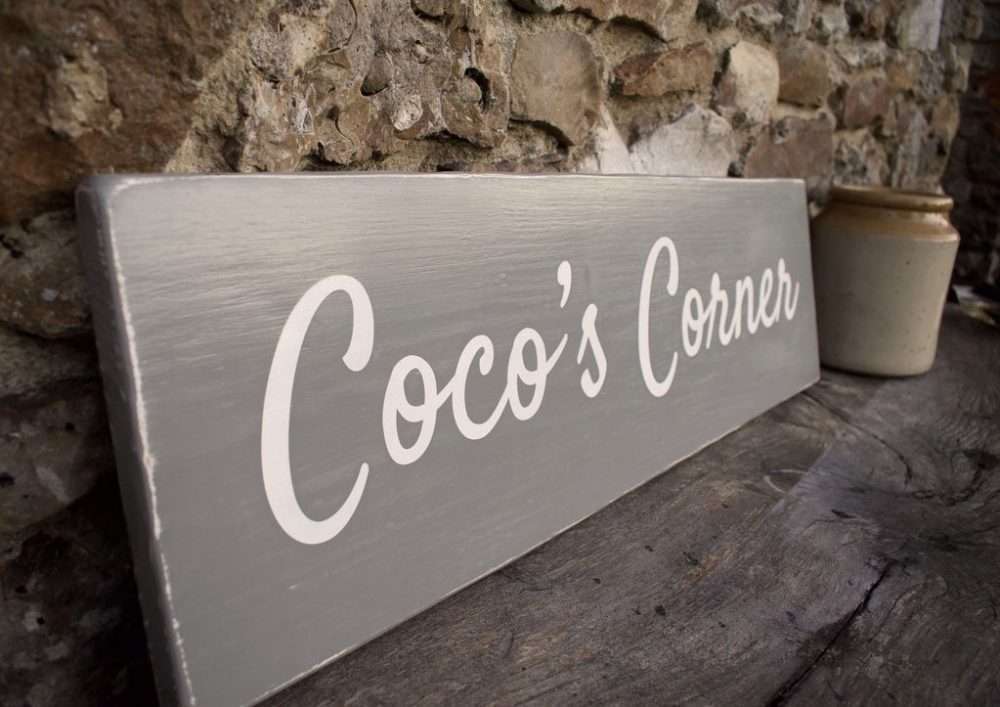 Wooden sign - coco's corner